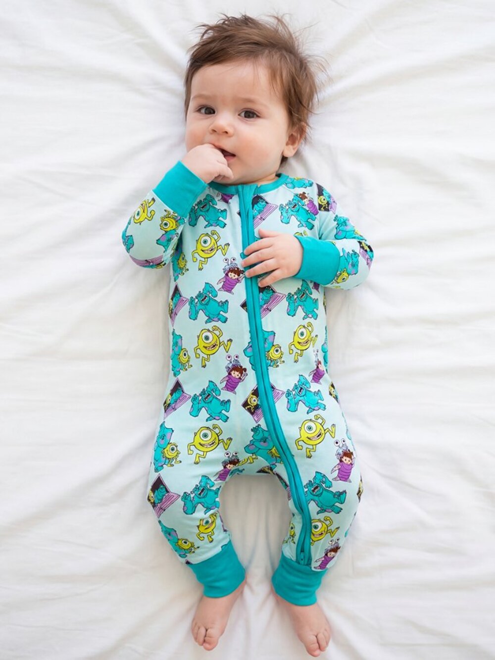 Monster Bamboo Zipper Romper Pajamas - 18-24M